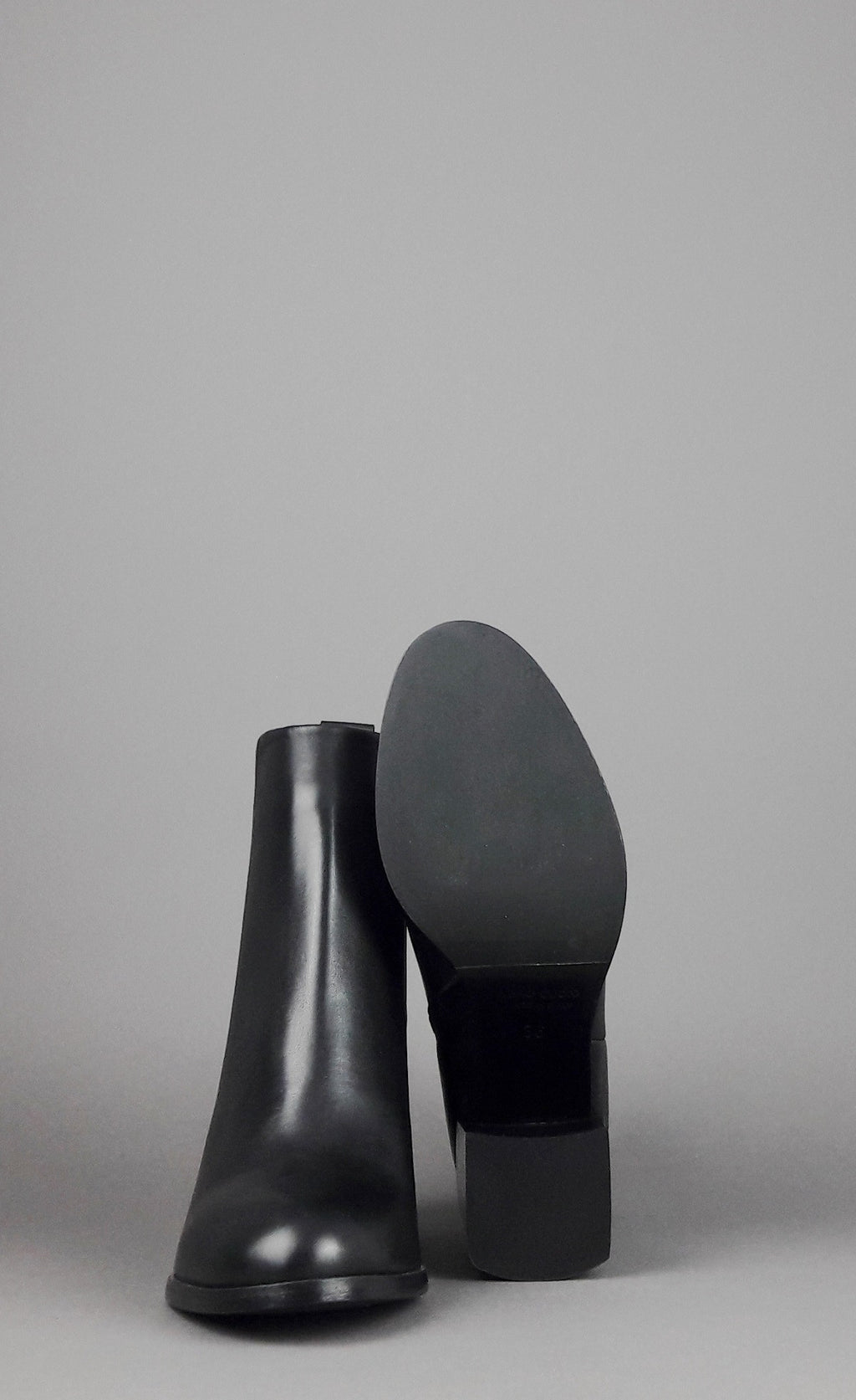 Archyve Stivaletto Donna Liscio Pelle Nero Cerniera Laterale