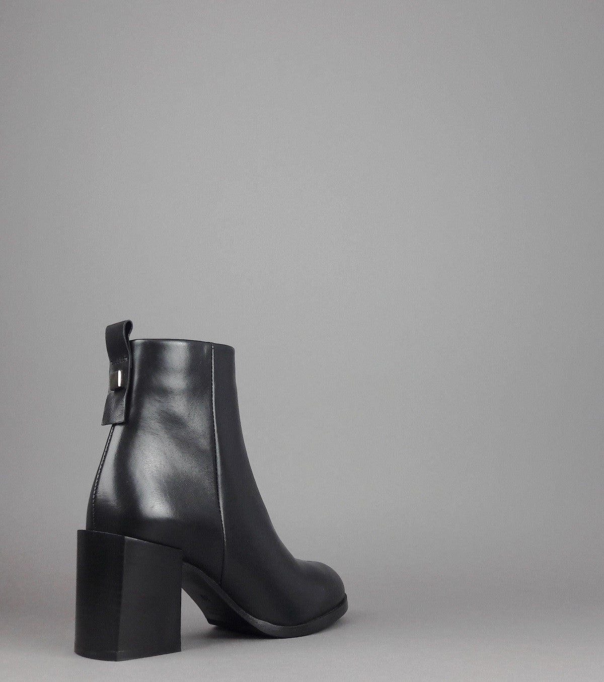 Archyve Stivaletto Donna Liscio Pelle Nero Cerniera Laterale