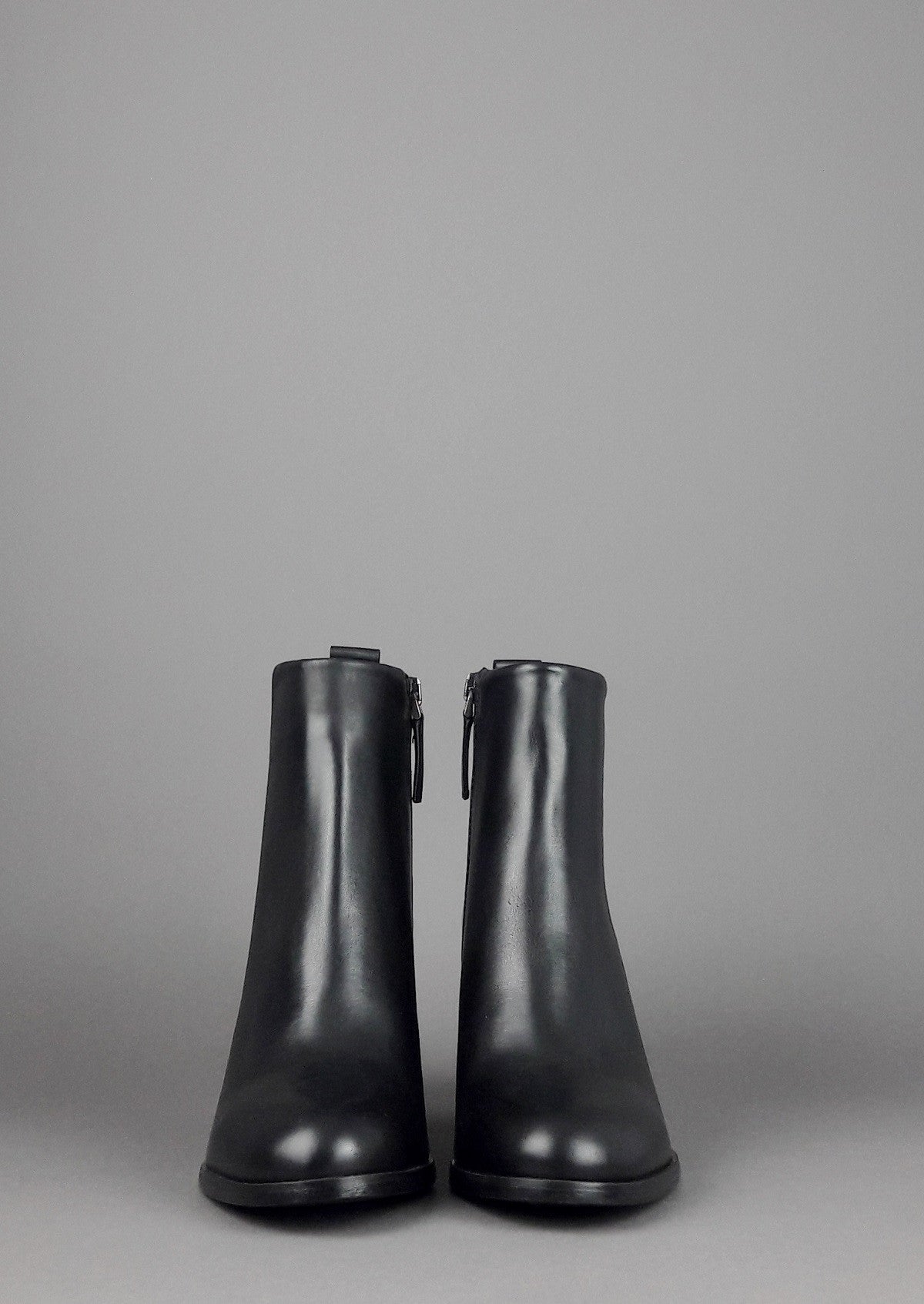 Archyve Stivaletto Donna Liscio Pelle Nero Cerniera Laterale