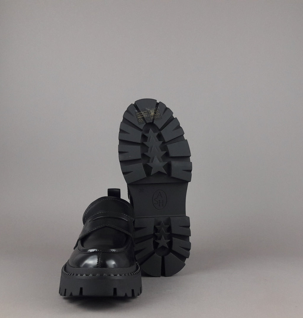 ASH Mocassini Donna Genial Studs Pelle Abrasivata Nero