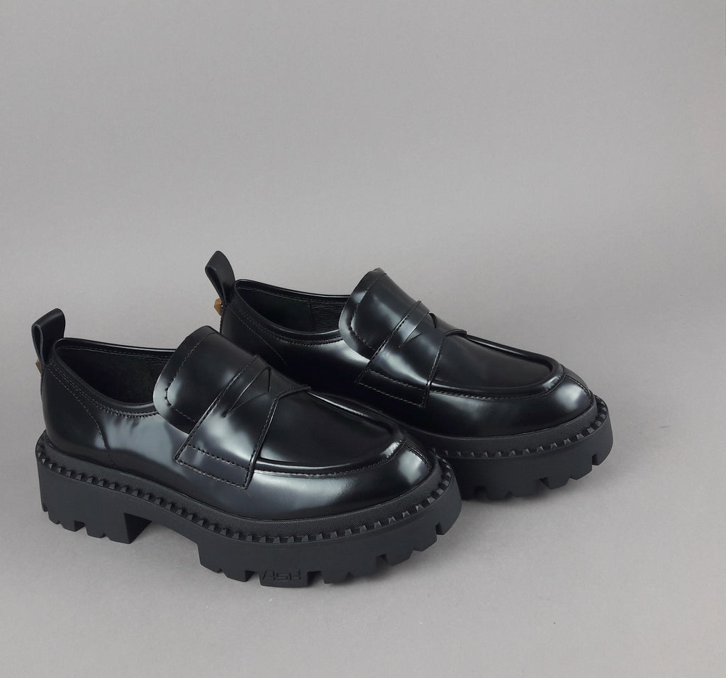 ASH Mocassini Donna Genial Studs Pelle Abrasivata Nero