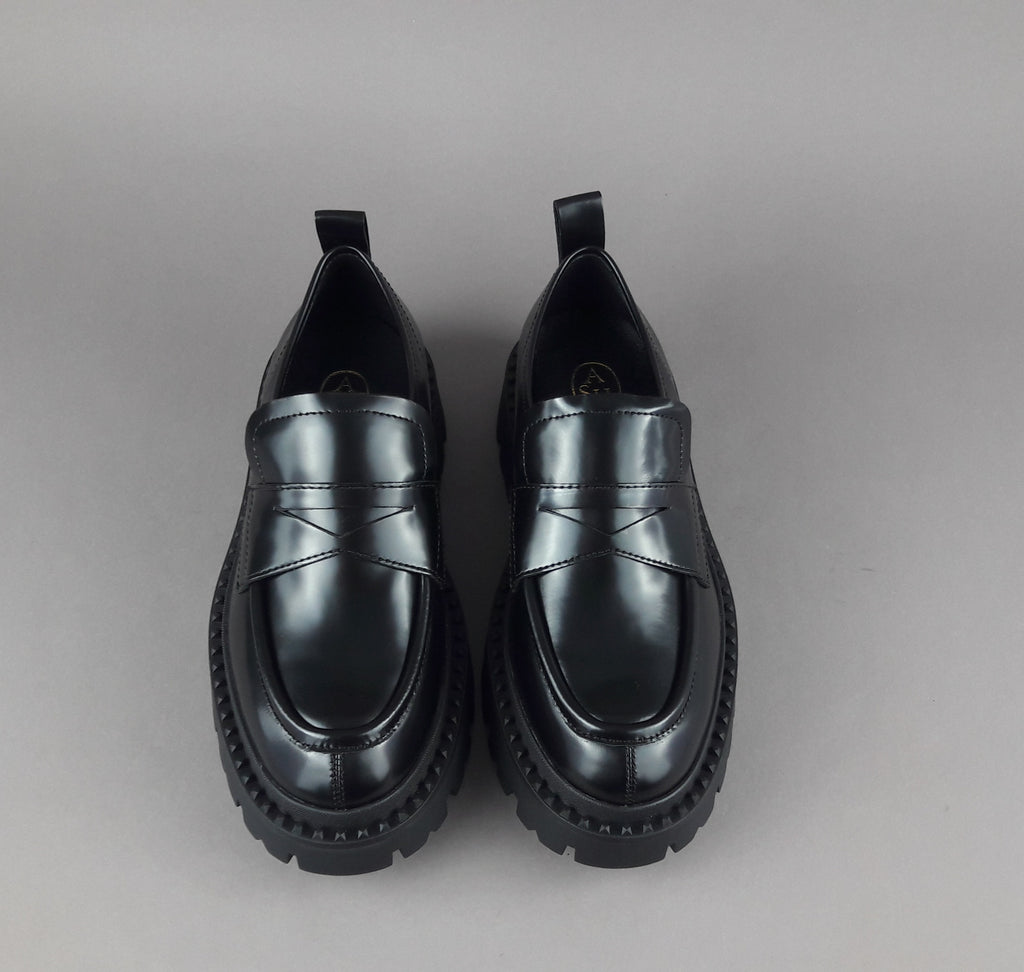 ASH Mocassini Donna Genial Studs Pelle Abrasivata Nero