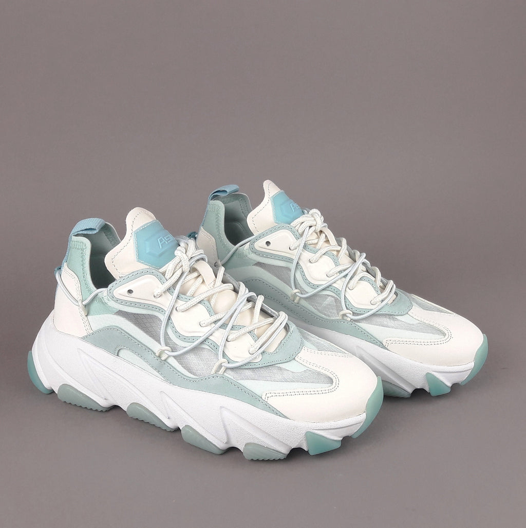 ASH Sneakers Donna Extra Bis Camoscio Tela Bianco Verde