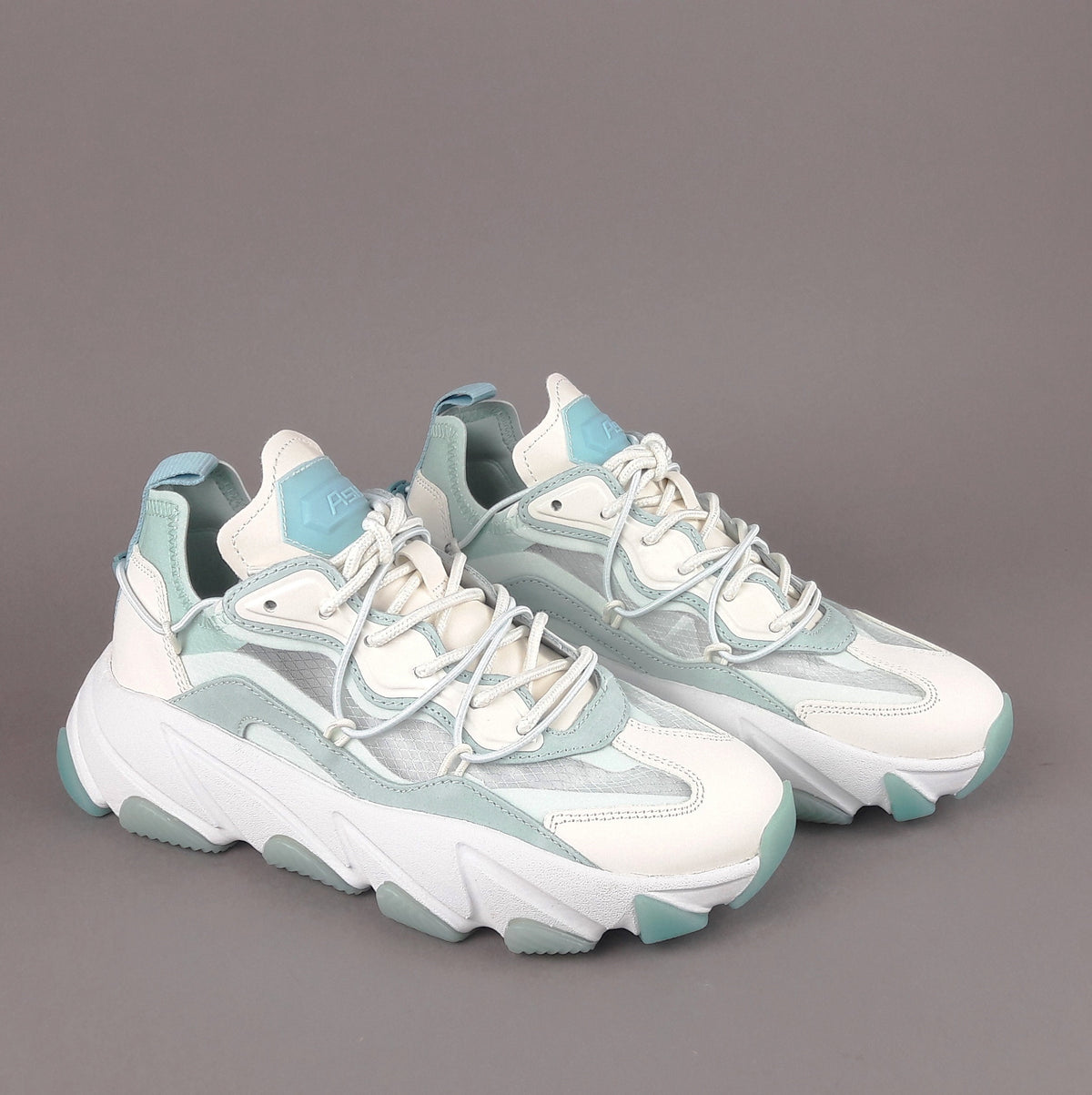 ASH Sneakers Donna Extra Bis Camoscio Tela Bianco Verde
