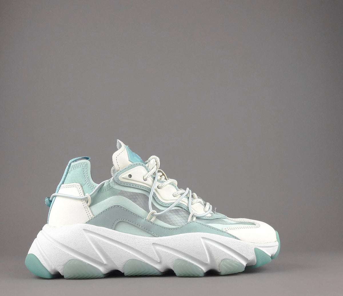 ASH Sneakers Donna Extra Bis Camoscio Tela Bianco Verde