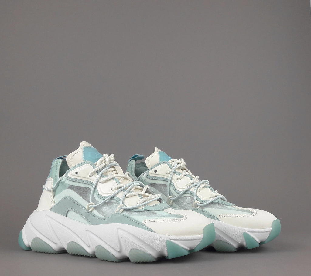 ASH Sneakers Donna Extra Bis Camoscio Tela Bianco Verde