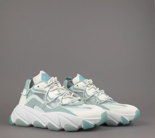 ASH Sneakers Donna Extra Bis Camoscio Tela Bianco Verde