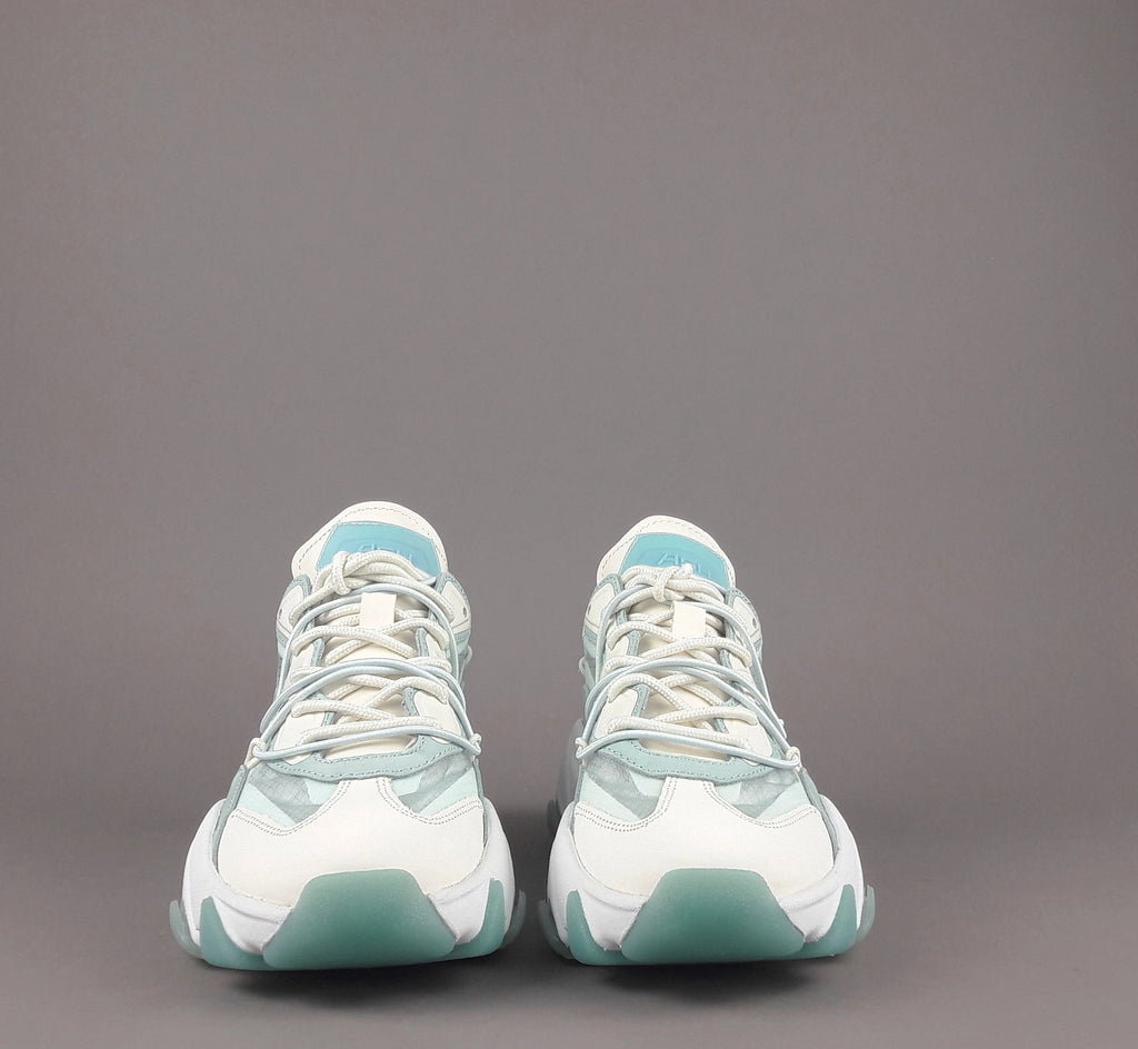 ASH Sneakers Donna Extra Bis Camoscio Tela Bianco Verde