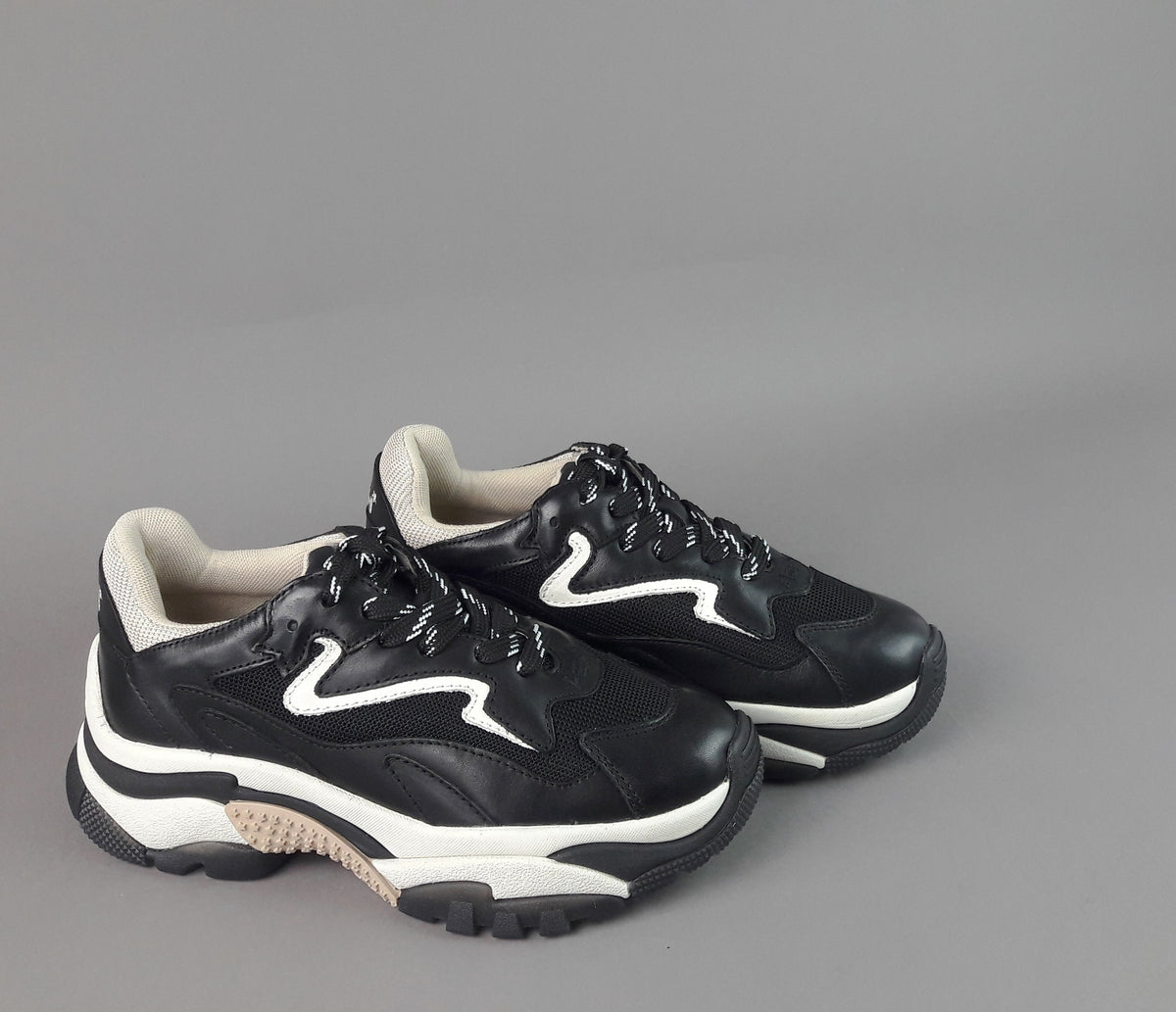 ASH Sneakers Donna Addict Pelle Tela Nero