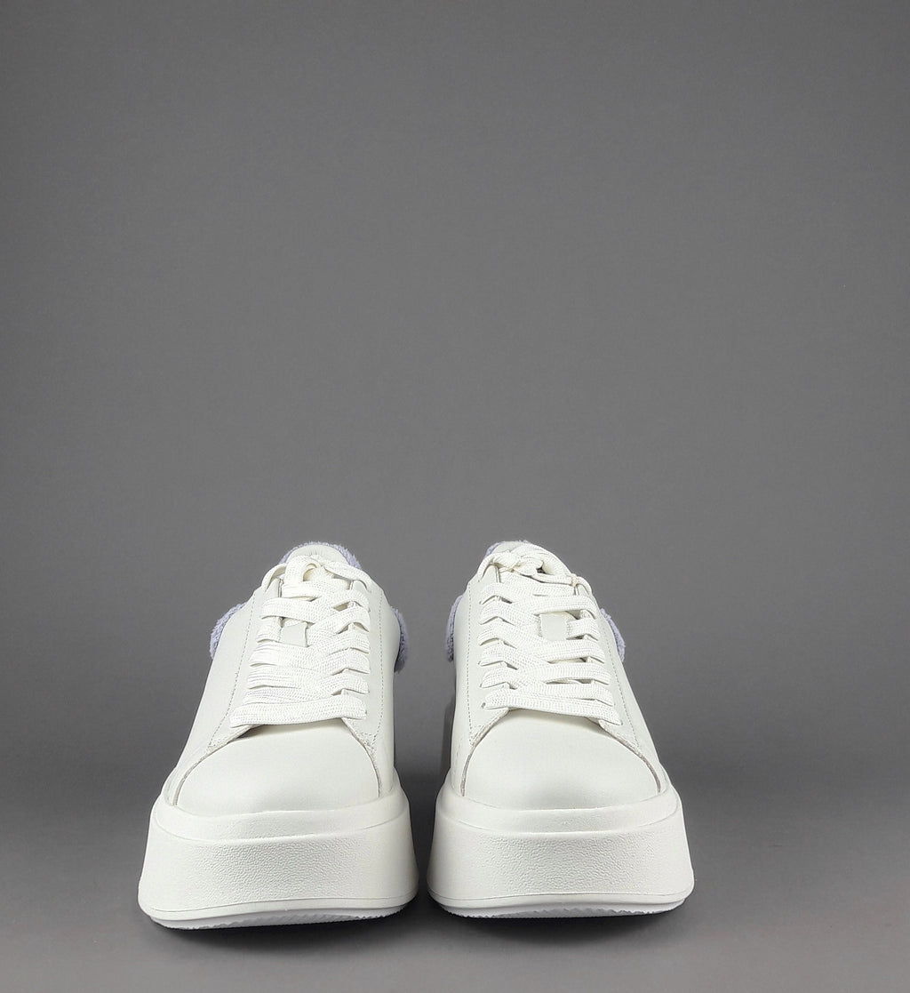 ASH Sneakers Donna Moby Be Kind Pelle Bianco Spoiler Lilla