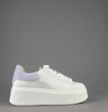 ASH Sneakers Donna Moby Be Kind Pelle Bianco Spoiler Lilla