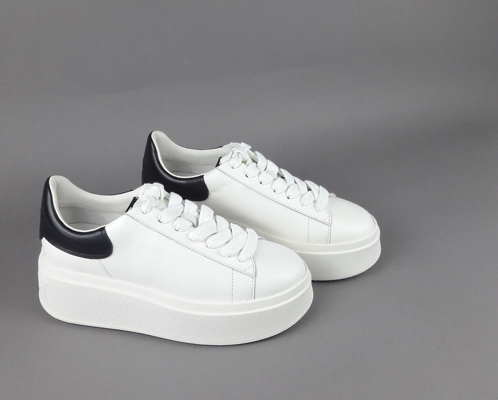 ASH Sneakers Donna Moby Pelle Bianco Spoiler Nero