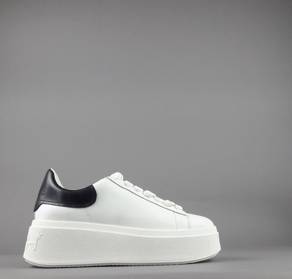 ASH Sneakers Donna Moby Pelle Bianco Spoiler Nero