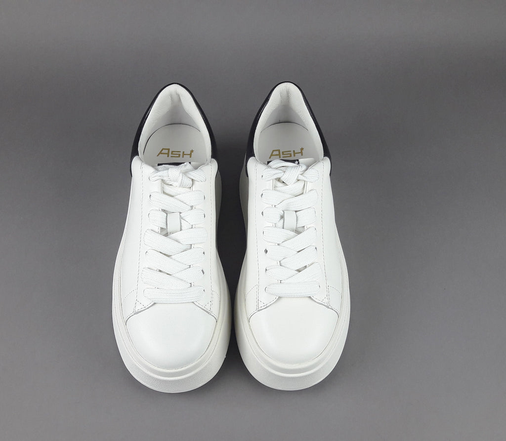 ASH Sneakers Donna Moby Pelle Bianco Spoiler Nero