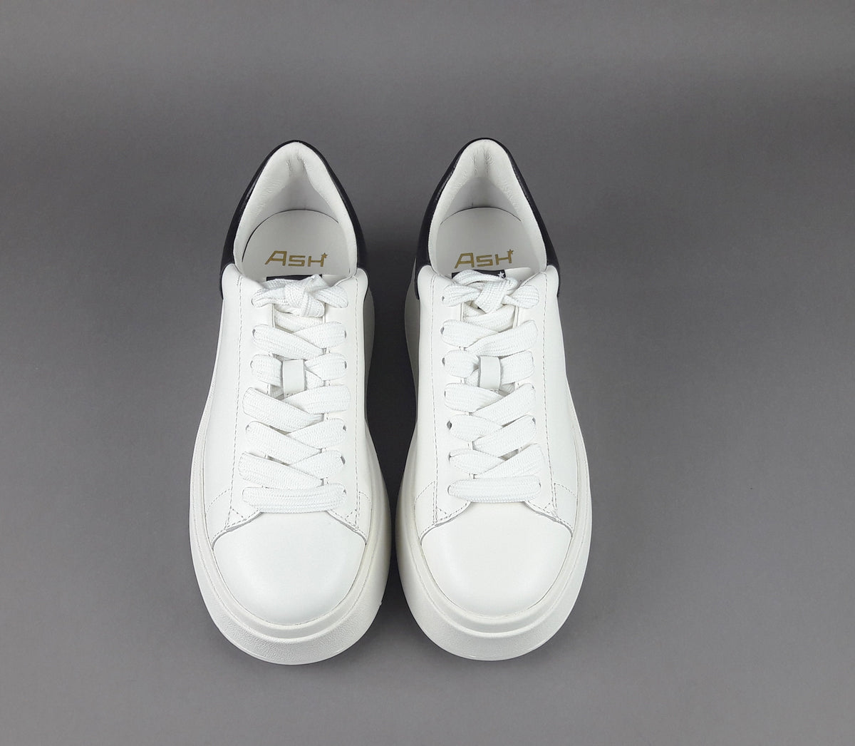 ASH Sneakers Donna Moby Pelle Bianco Spoiler Nero