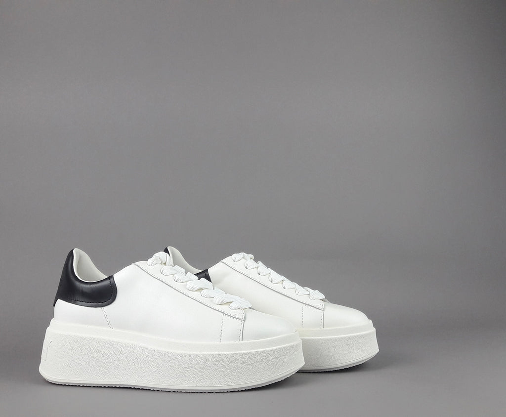 ASH Sneakers Donna Moby Pelle Bianco Spoiler Nero