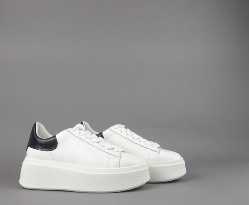 ASH Sneakers Donna Moby Pelle Bianco Spoiler Nero