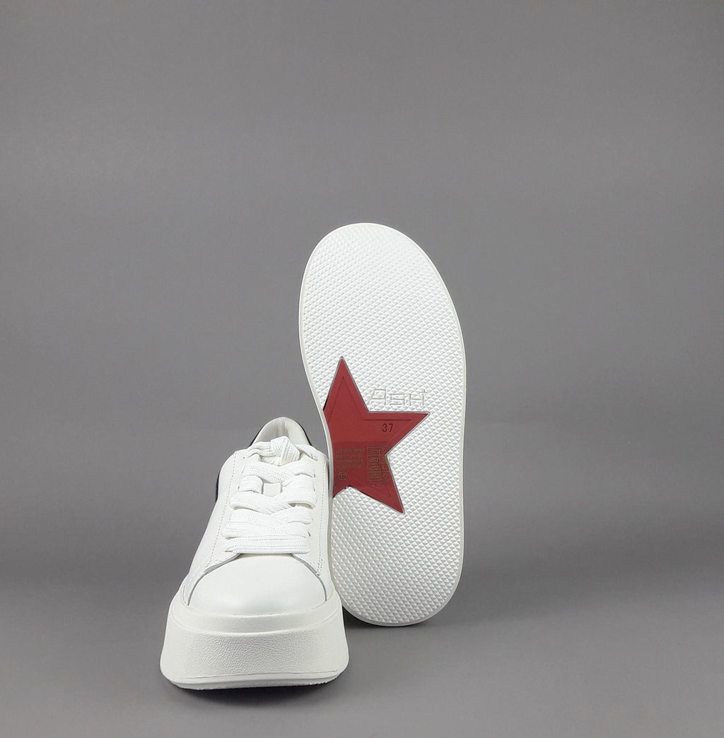 ASH Sneakers Donna Moby Pelle Bianco Spoiler Nero