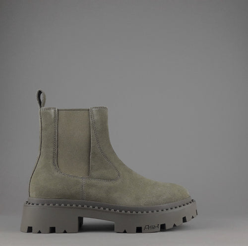 ASH Tronchetto Chelsea Donna Genesis Camoscio Verde Militare Tenue