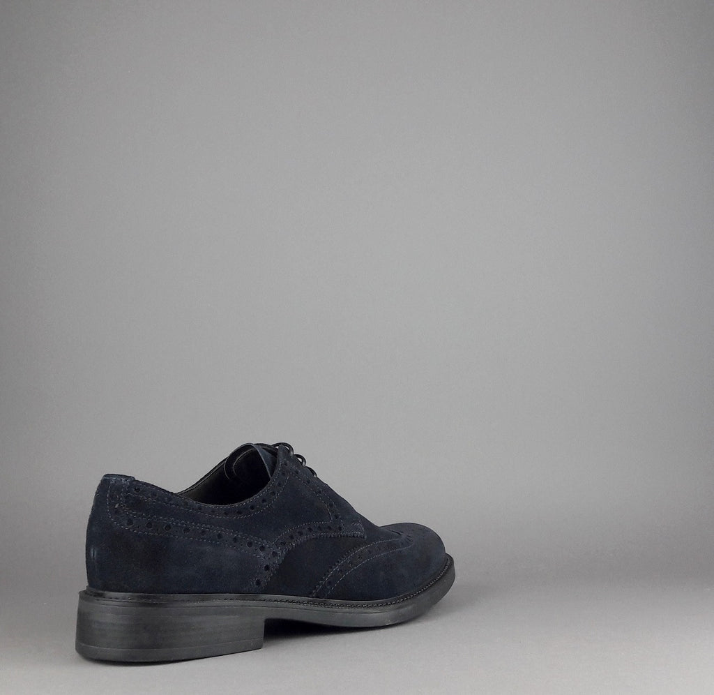 Barrett Derby Uomo Camoscio Blu Scuro