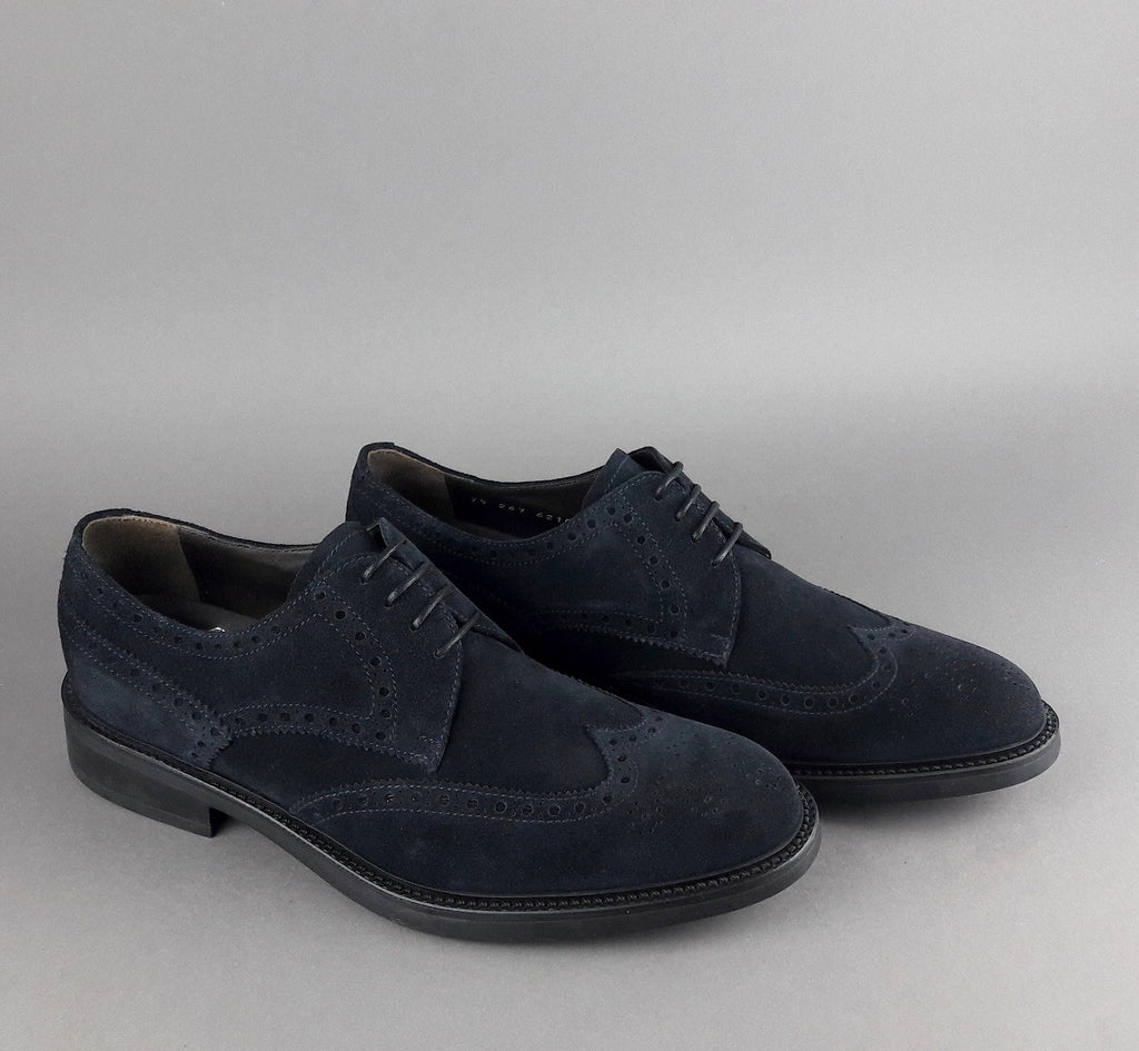 Barrett Derby Uomo Camoscio Blu Scuro
