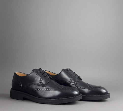 Barrett Derby Uomo Pelle Nero Bucature Brogue
