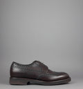 Barrett Derby Uomo Pelle Testa Di Moro Bucature Brogue