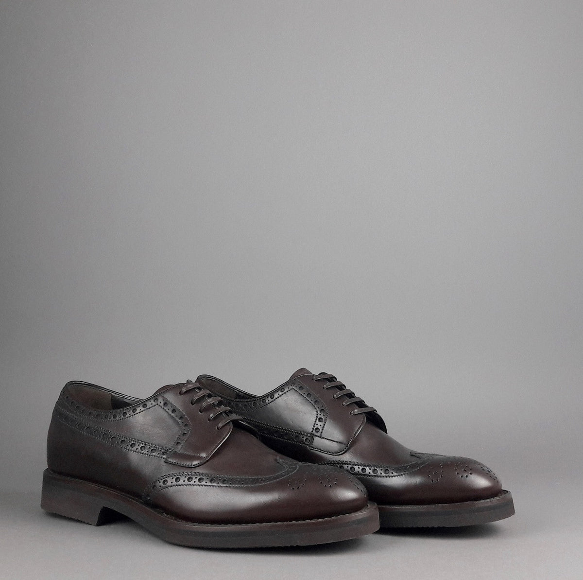 Barrett Derby Uomo Pelle Testa Di Moro Bucature Brogue