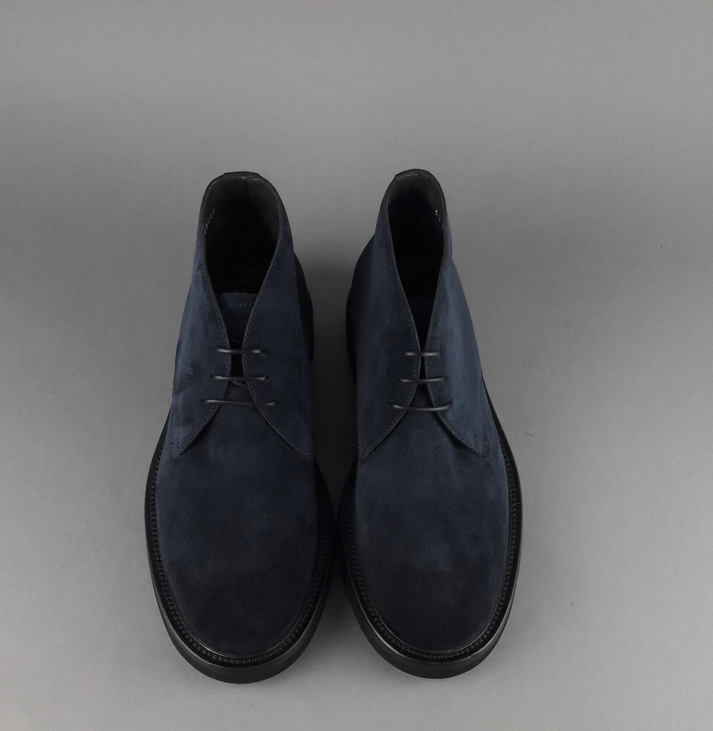 Barrett Polacchino Uomo Camoscio Blu Scuro Fondo Gomma