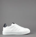 Barrett Sneakers Uomo Vitello Bottalato Bianco Spoiler Nero