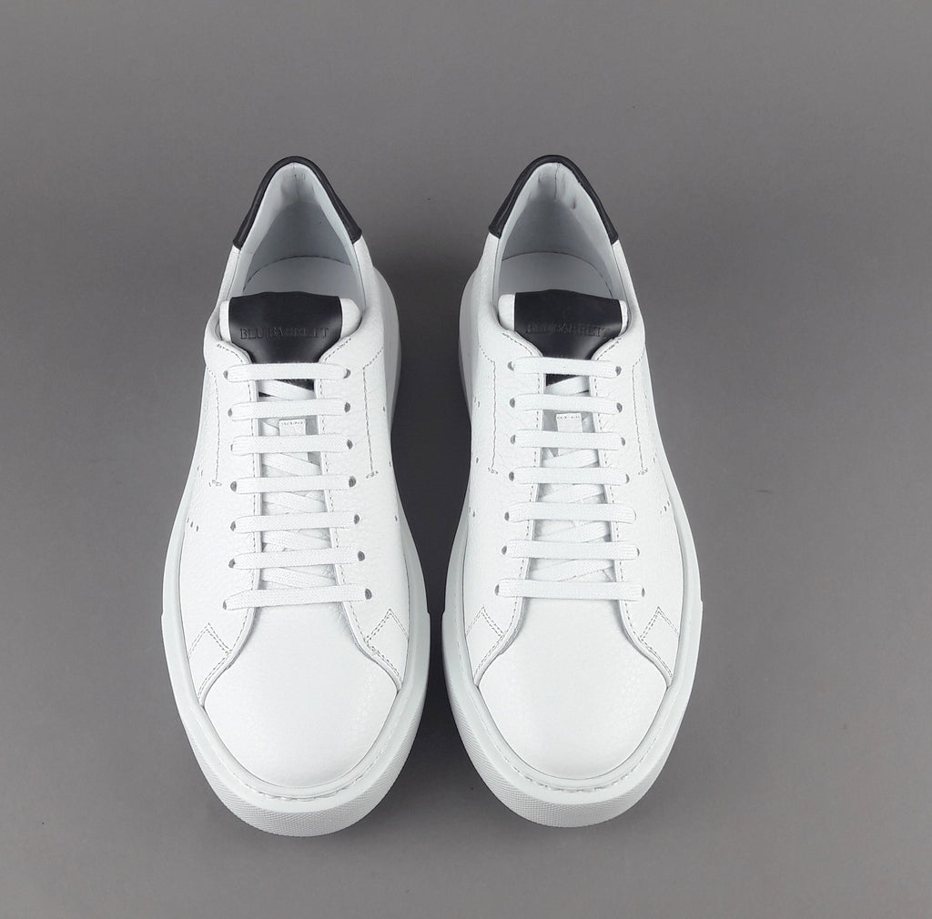 Barrett Sneakers Uomo Vitello Bottalato Bianco Spoiler Nero