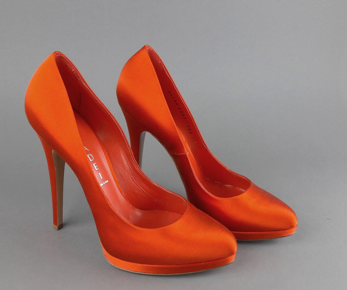 Casadei Décolleté Donna Raso Mattone Arancio
