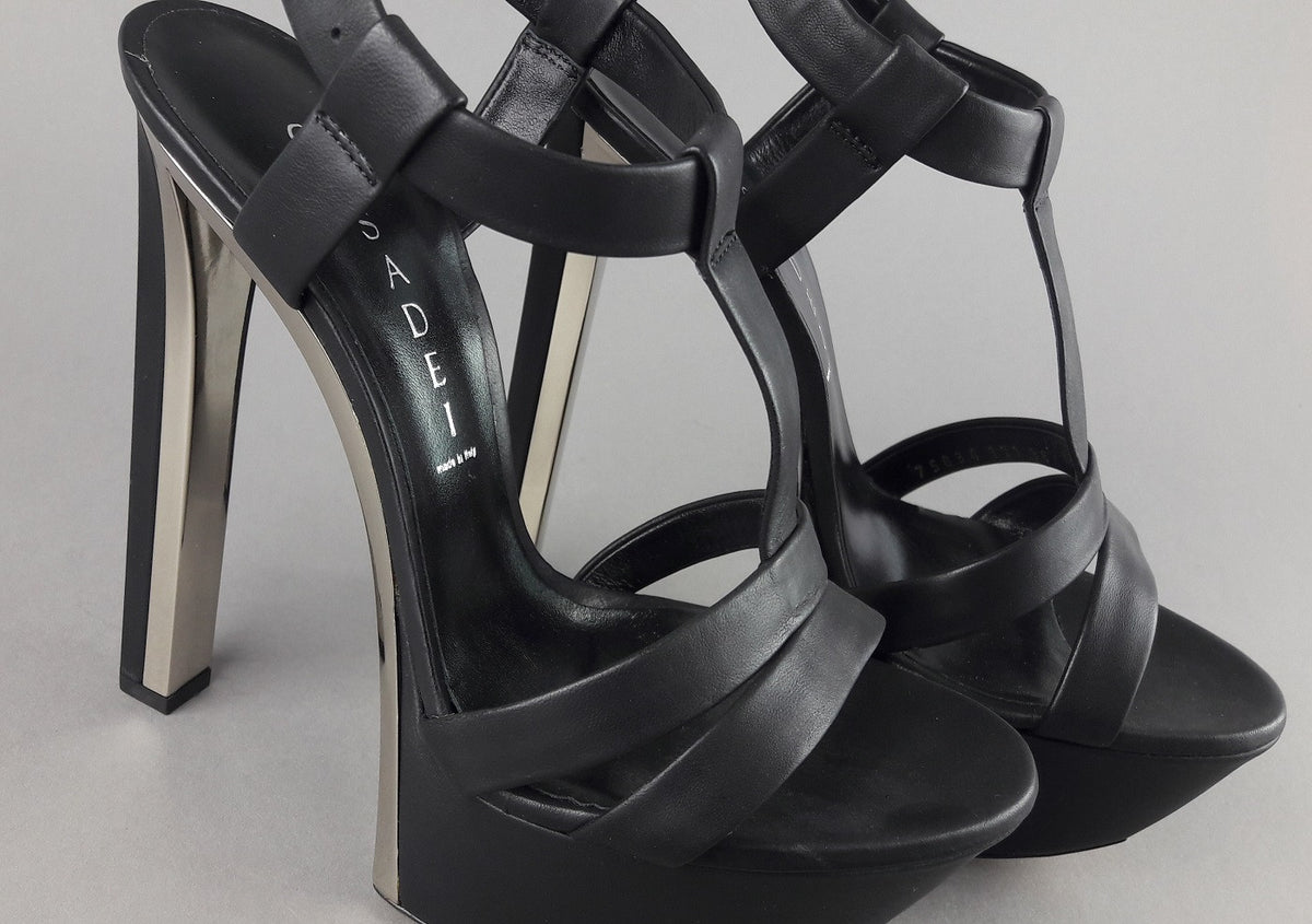 Casadei Sandalo Donna Pelle Nappa Nero