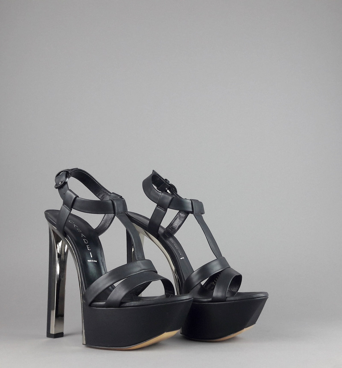 Casadei Sandalo Donna Pelle Nappa Nero
