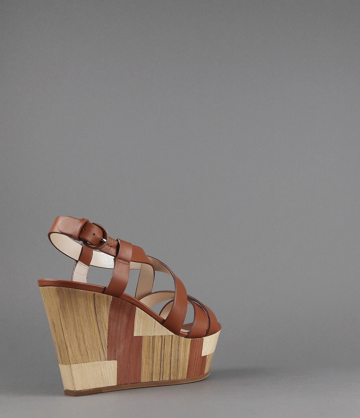 Casadei Sandalo Zeppa Donna Pelle Cuoio