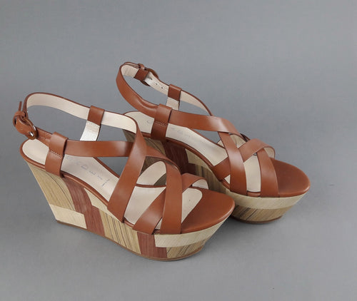 Casadei Sandalo Zeppa Donna Pelle Cuoio
