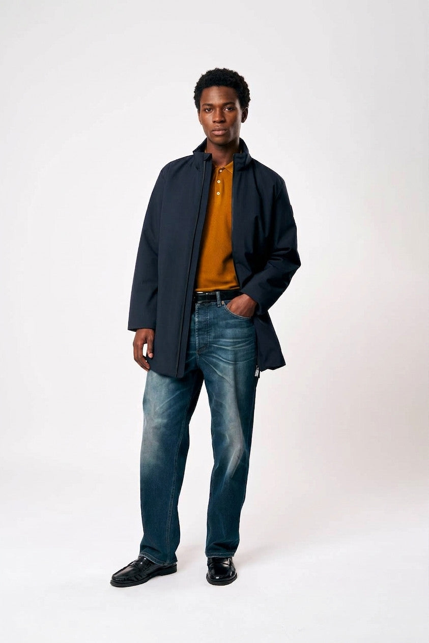 Ciesse Giubbino Lungo Uomo Alfie Nylon Blu Scuro