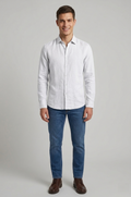Clark Camicia Uomo Brady Lino Bianco