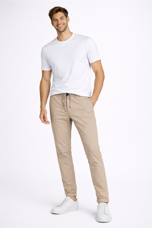 Clark Pantalone Uomo Lewis Popeline Beige