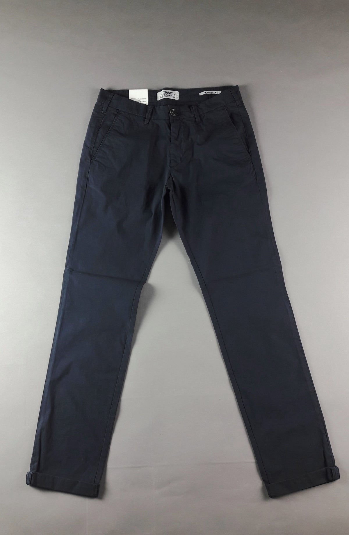 Clark Pantalone Uomo Mark Popeline Blu Scuro