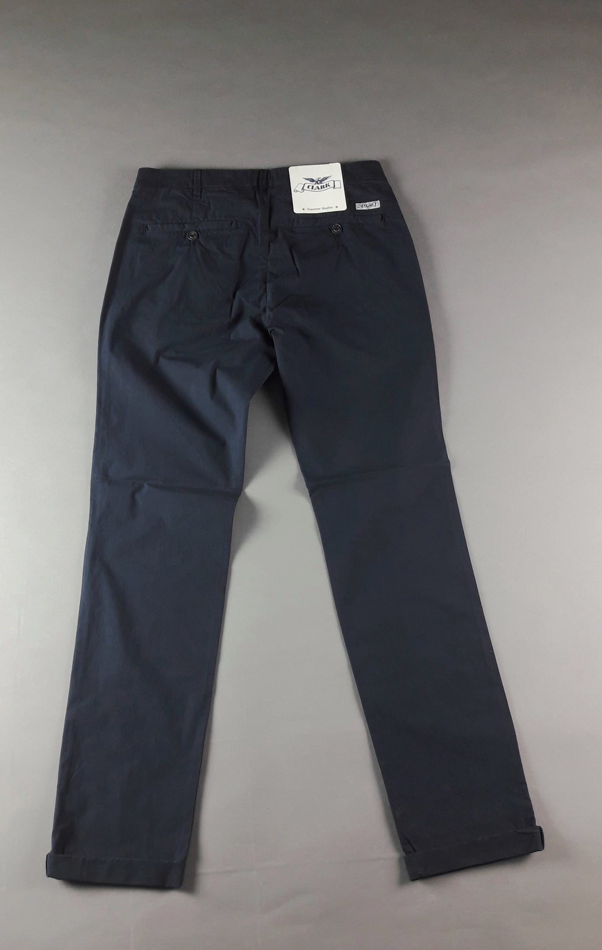 Clark Pantalone Uomo Mark Popeline Blu Scuro