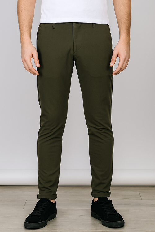 Clark Pantalone Uomo Mark Punto Milano Verde Militare Scuro