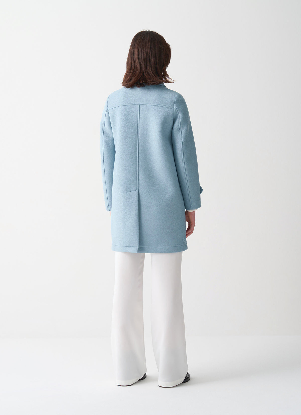 Colmar Cappotto Donna Lungo In Panno Di Lana Azzurro Ceruleo