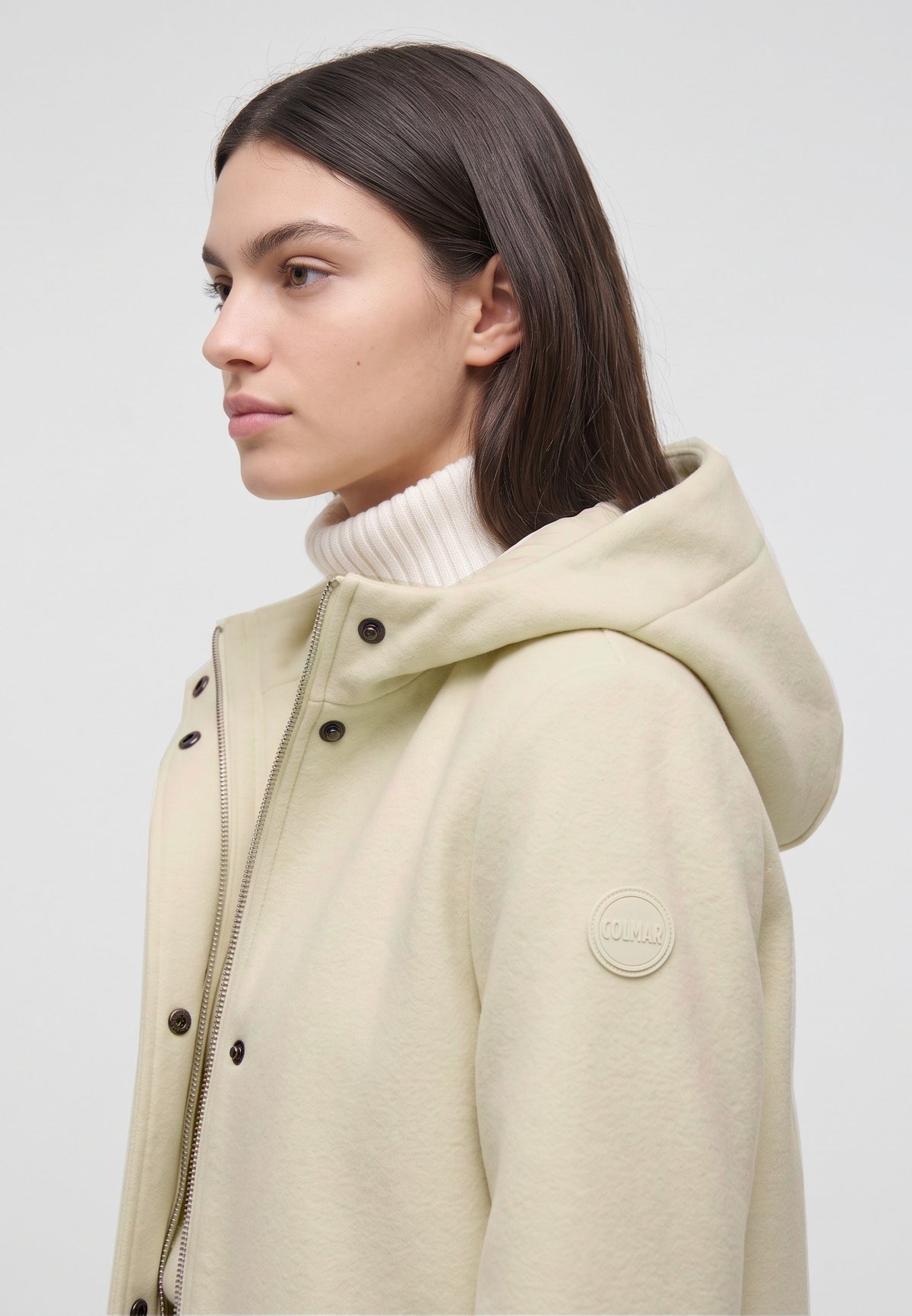 Colmar Cappotto Donna Medio In Panno Di Lana Avorio
