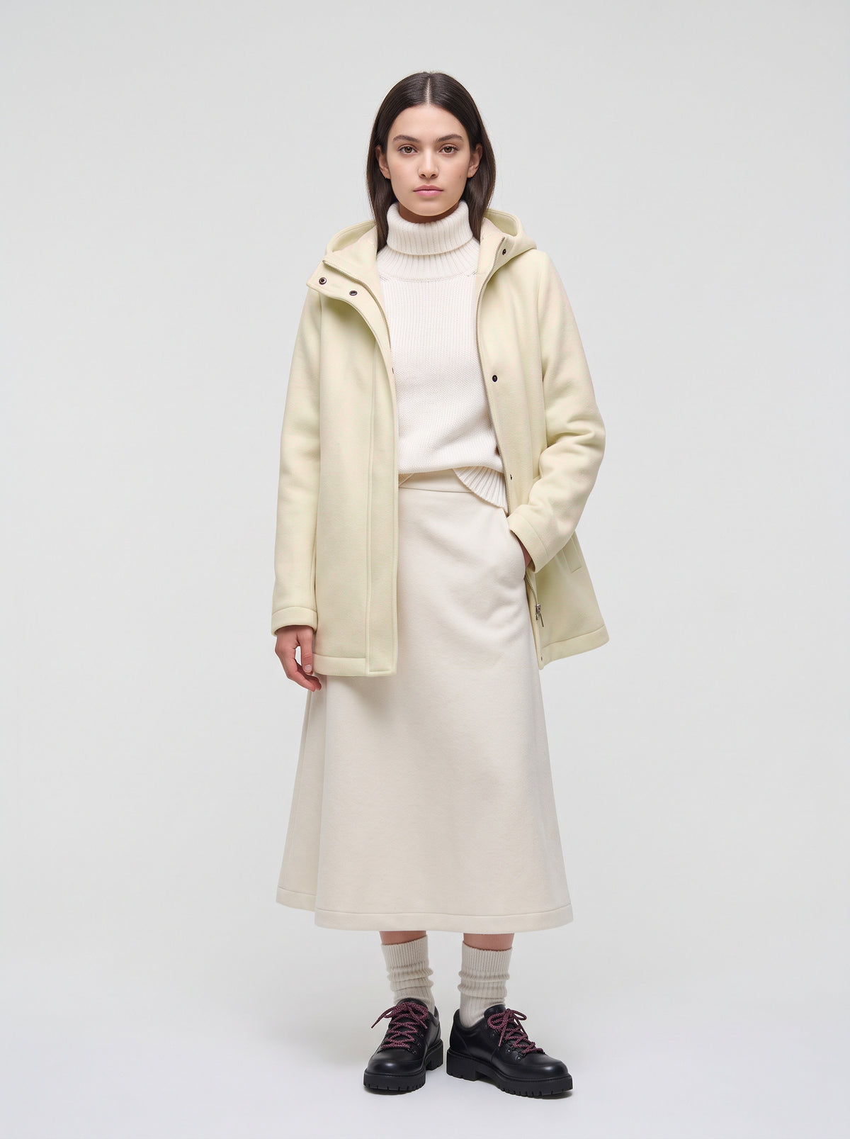 Colmar Cappotto Donna Medio In Panno Di Lana Avorio