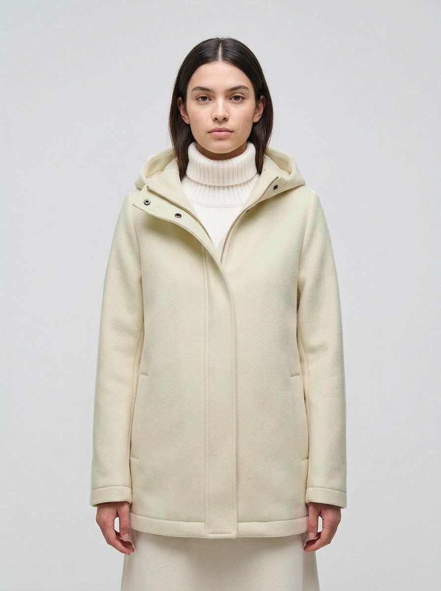 Colmar Cappotto Donna Medio In Panno Di Lana Avorio