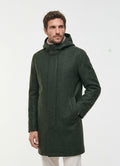 Colmar Cappotto Uomo Lungo In Panno Di Lana Verde Scuro