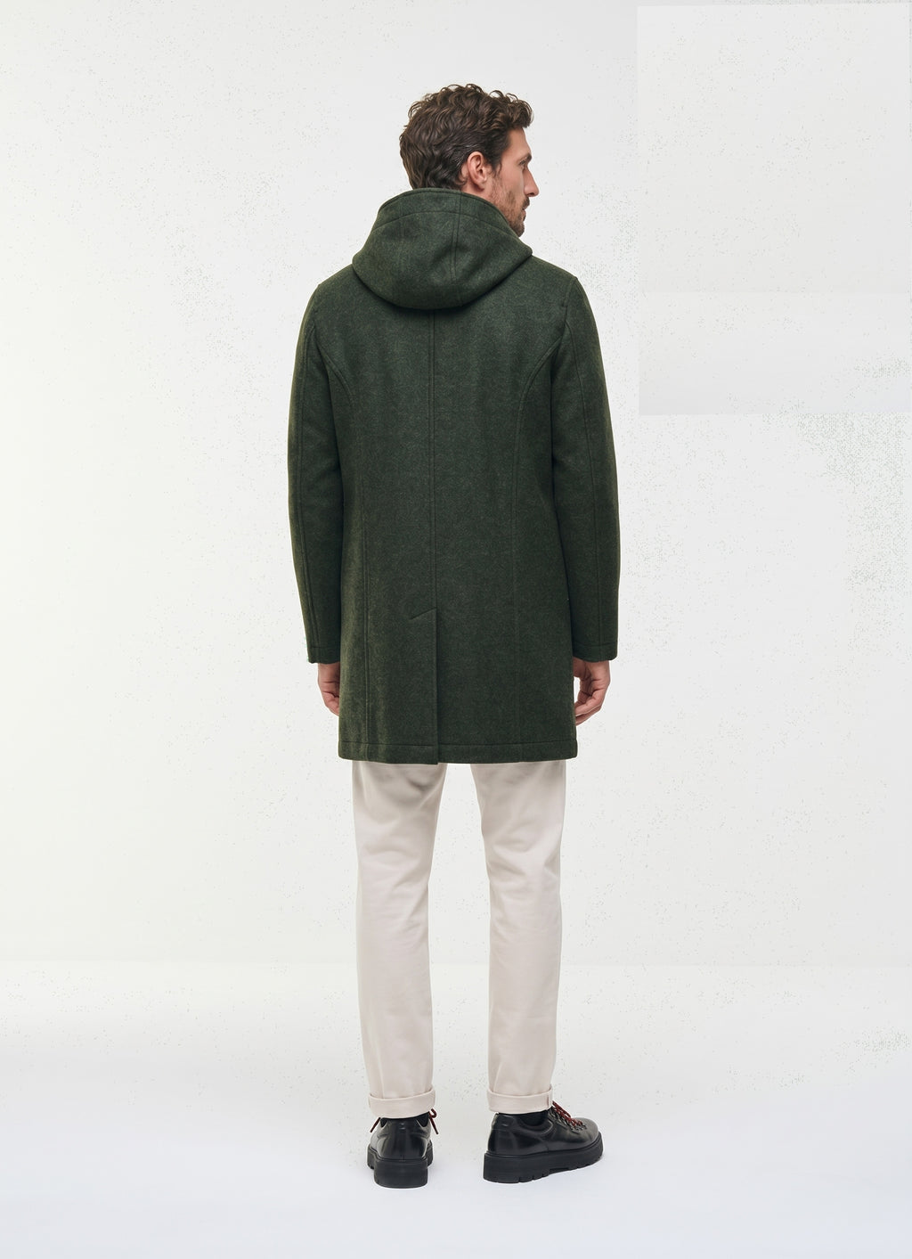 Colmar Cappotto Uomo Lungo In Panno Di Lana Verde Scuro
