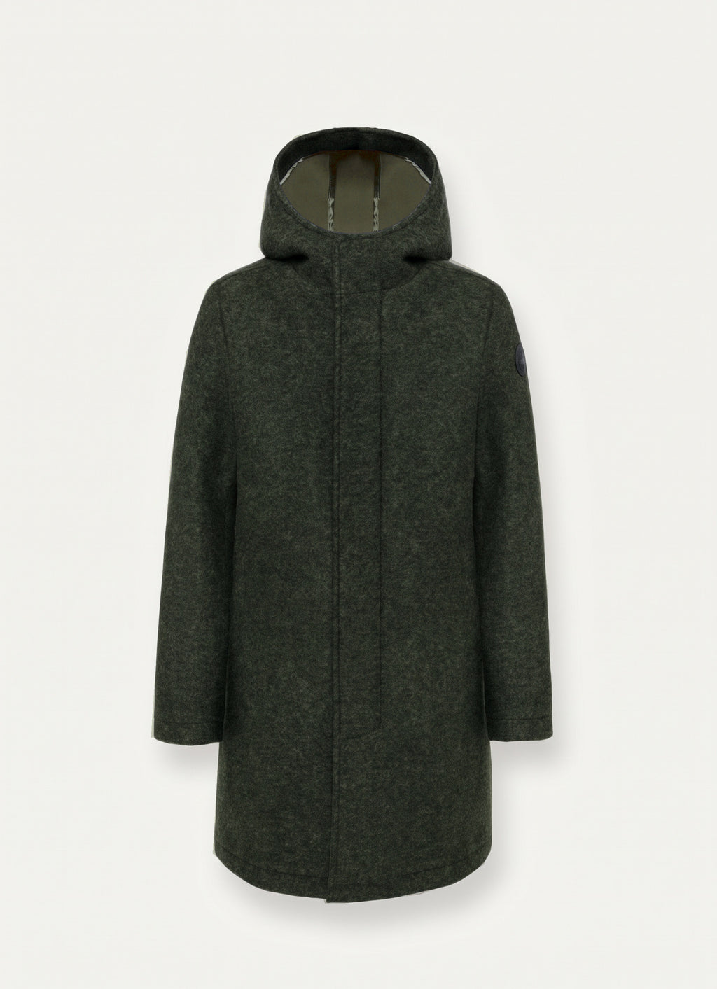 Colmar Cappotto Uomo Lungo In Panno Di Lana Verde Scuro
