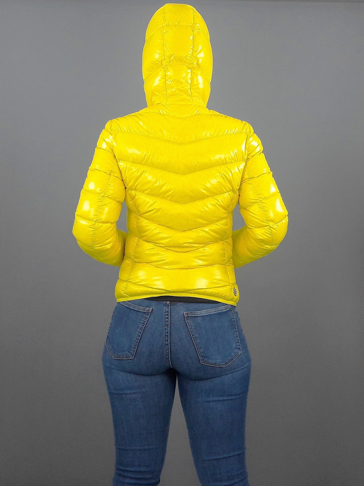 Colmar Piumino Corto Donna Giallo Cappuccio Fisso